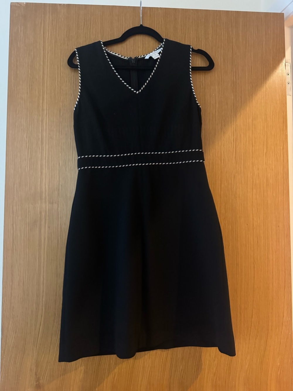 Diane Von Furstenberg Black Dress with White Trim